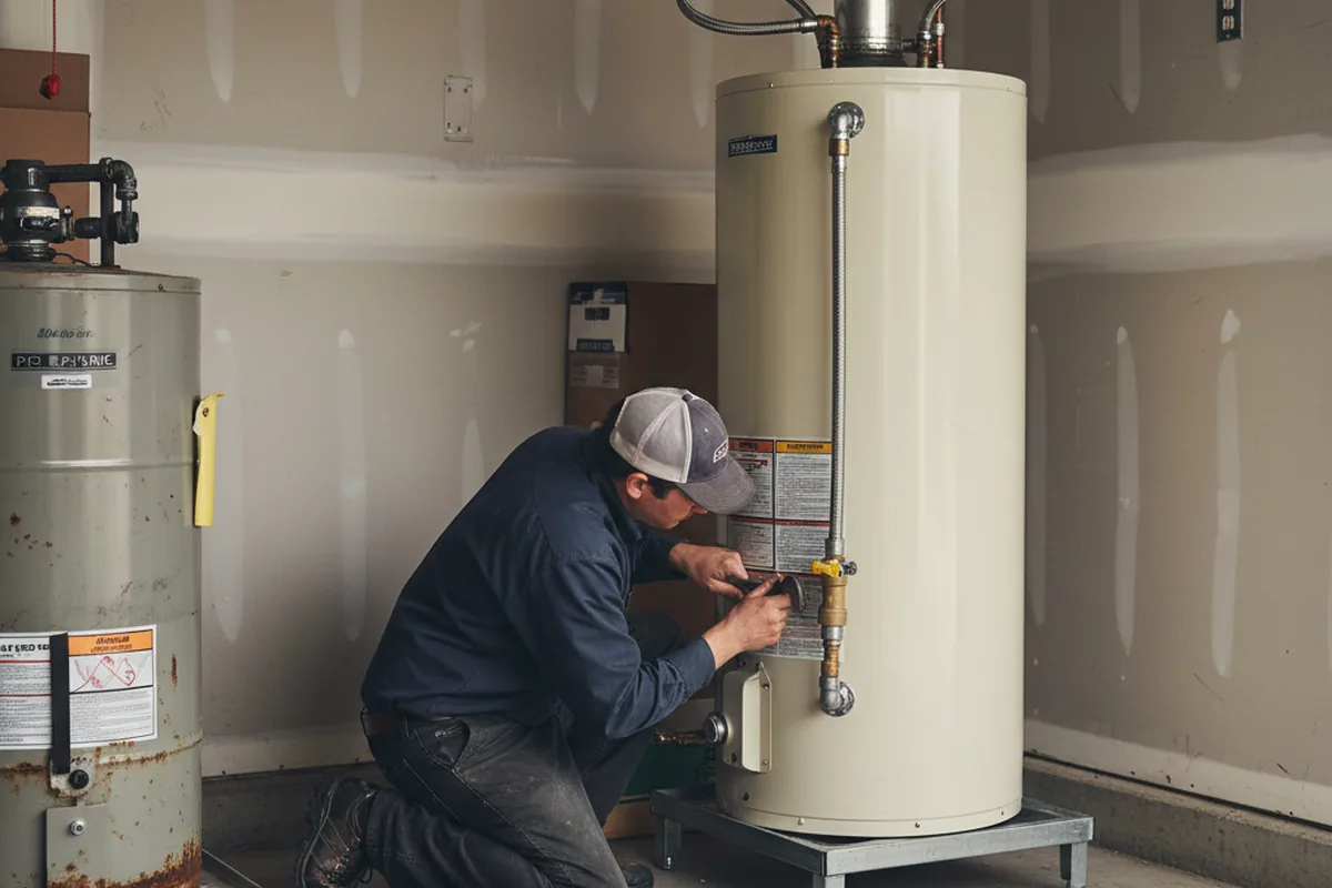 Water heater and shutoff valve replacement in Vida