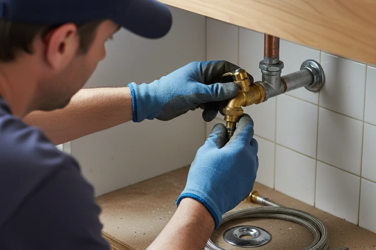 Shutoff valve and fitting work during Well Pump Repair in Vida